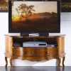 TV Unterschrank im Barock Stil Dentro Nussbaumfarben Tv & Hifi-Möbel|Lowboards