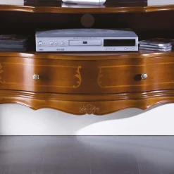 TV Unterschrank im Barock Stil Dentro Nussbaumfarben Tv & Hifi-Möbel|Lowboards