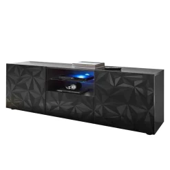 TV Unterschrank in Anthrazit Hochglanz - Kuriasna Tv & Hifi-Möbel|Lowboards