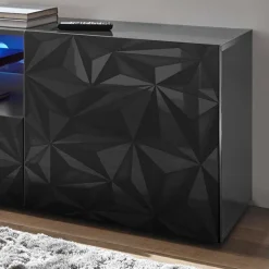 TV Unterschrank in Anthrazit Hochglanz - Kuriasna Tv & Hifi-Möbel|Lowboards