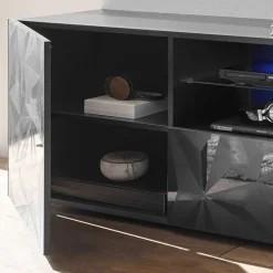 TV Unterschrank in Anthrazit Hochglanz - Kuriasna Tv & Hifi-Möbel|Lowboards