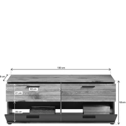 Best TV Unterschrank in der Größe 130x53x48 cm - Lucios Tv & Hifi-Möbel|Lowboards