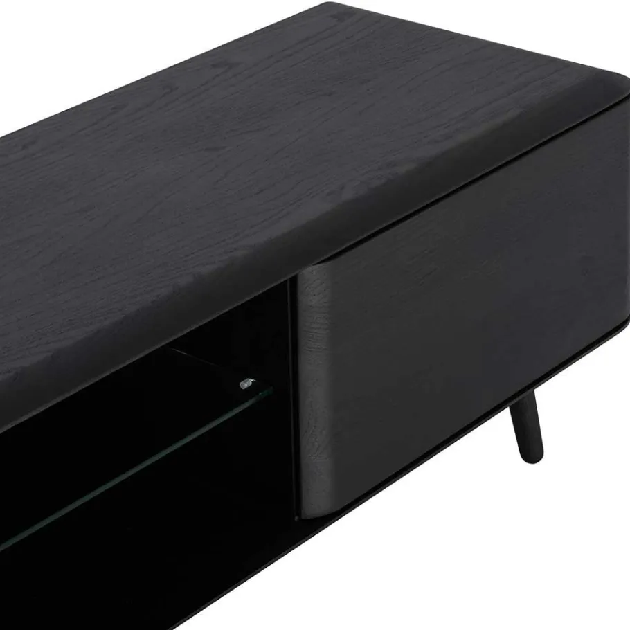 Best TV Unterschrank in Schwarz aus Eiche - Arathan Tv & Hifi-Möbel|Lowboards