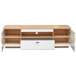 Outlet TV Unterschrank in Weiß und Wildeiche NB - Niam Tv & Hifi-Möbel|Lowboards