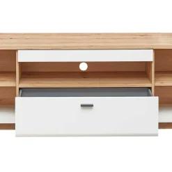 Outlet TV Unterschrank in Weiß und Wildeiche NB - Niam Tv & Hifi-Möbel|Lowboards