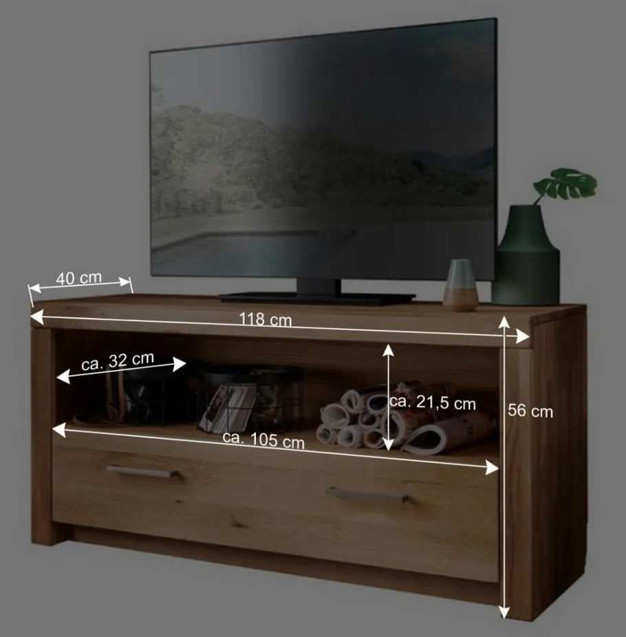 TV Unterschrank mit Fach & Schublade - Loitons Tv & Hifi-Möbel|Lowboards