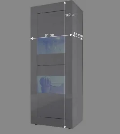 TV Wohnwand in Hochglanz Weiß - Sogno (dreiteilig) Wohnwände