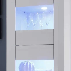 TV Wohnwand in Hochglanz Weiß - Sogno (dreiteilig) Wohnwände