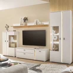 TV Wohnwand Möbelkombi mit LED - Racelyn (vierteilig) WohnwÀnde