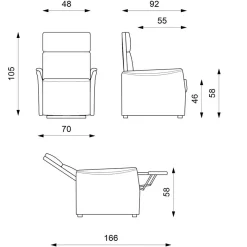 Best TV Wohnzimmersessel in Anthrazit - Zalona Sessel
