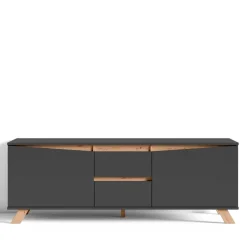 Sale TV-Lowboard in Anthrazit mit Wildeiche - Operatiu Tv & Hifi-Möbel|Lowboards