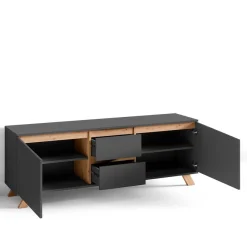 Sale TV-Lowboard in Anthrazit mit Wildeiche - Operatiu Tv & Hifi-Möbel|Lowboards