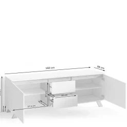 Sale TV-Lowboard in Anthrazit mit Wildeiche - Operatiu Tv & Hifi-Möbel|Lowboards