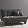 Velours Bettcouch in Grau - Daylight Betten|Sofas