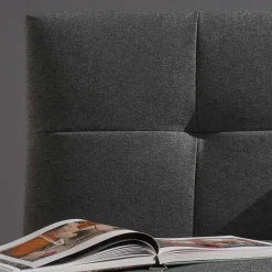 Velours Bettcouch in Grau - Daylight Betten|Sofas
