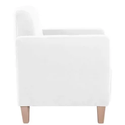 Sale Velours Polstersessel in Cremeweiß - Konrad Sessel