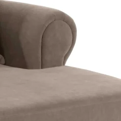 Velours Polstersessel in Beigegrau - XXL Format - Jerry Sessel