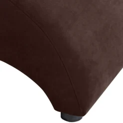 Velours Sessel in Braun mit Nussbaumfarben - Vastonia Sessel