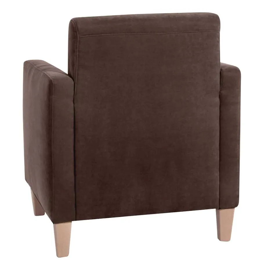 Velours Wohnzimmersessel in Braun - Dario Sessel