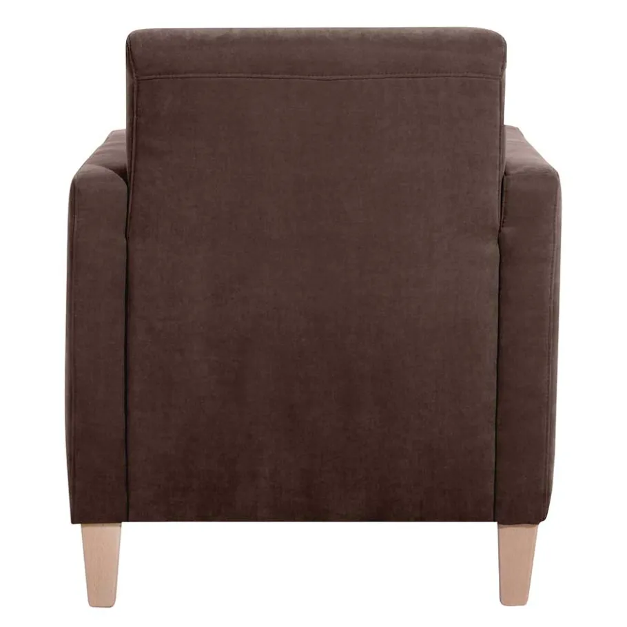 Velours Wohnzimmersessel in Braun - Dario Sessel