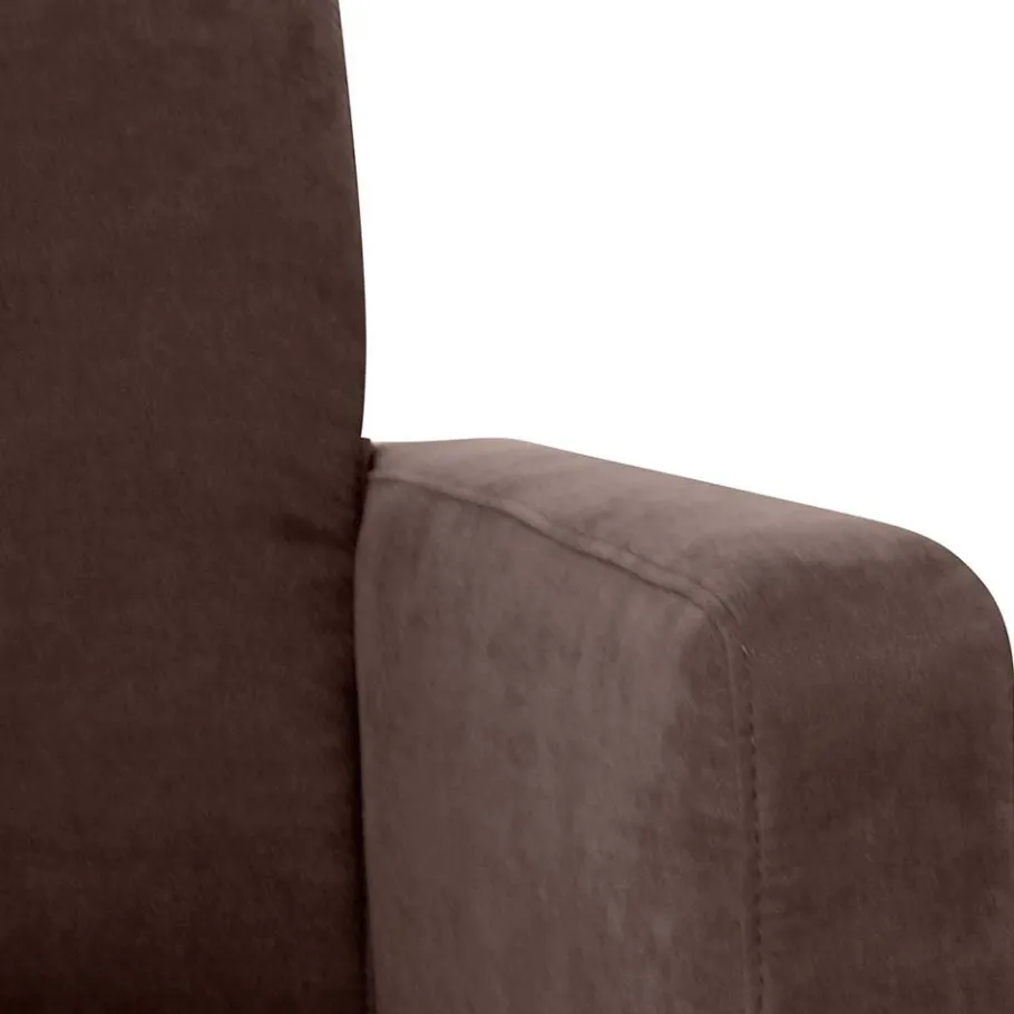 Velours Wohnzimmersessel in Braun - Dario Sessel
