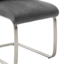 Sale Velours-Freischwinger in Anthrazit - Vioriga (2er Set) Sessel