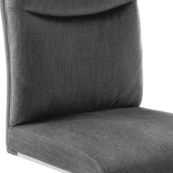 Sale Velours-Freischwinger in Anthrazit - Vioriga (2er Set) Sessel