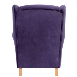 Sale Velours-Ohrensessel in Violett mit Buche - Antonia Sessel