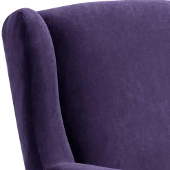 Sale Velours-Ohrensessel in Violett mit Buche - Antonia Sessel