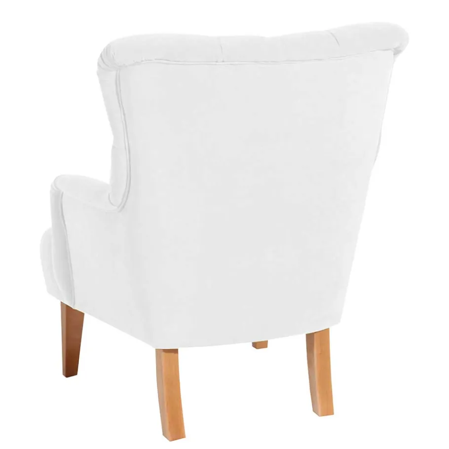 Best Vintage Designsessel in Creme und Buche - Ardit Sessel