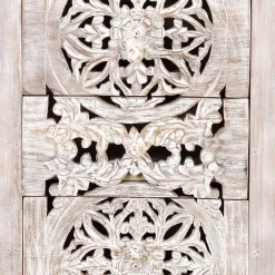 Vintage Hochkommode aus Mangoholz White Wash - Fudorus Kommoden