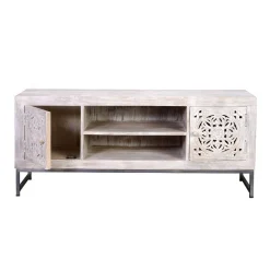 Sale Vintage Lowboard in Mangoholz White Wash - Fudorus Tv & Hifi-Möbel|Lowboards