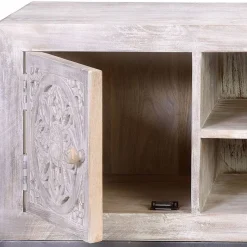 Sale Vintage Lowboard in Mangoholz White Wash - Fudorus Tv & Hifi-Möbel|Lowboards