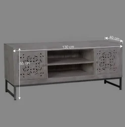 Sale Vintage Lowboard in Mangoholz White Wash - Fudorus Tv & Hifi-Möbel|Lowboards