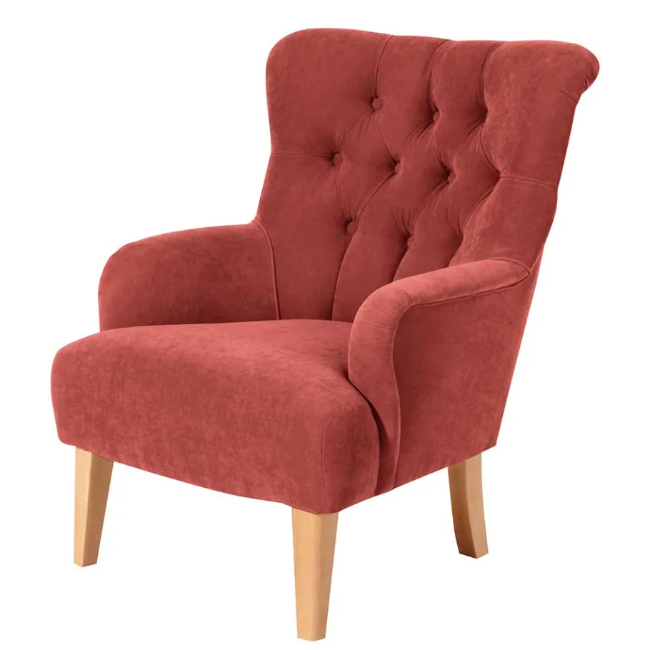 Vintage Sessel in Terracotta Velours - Granna Sessel