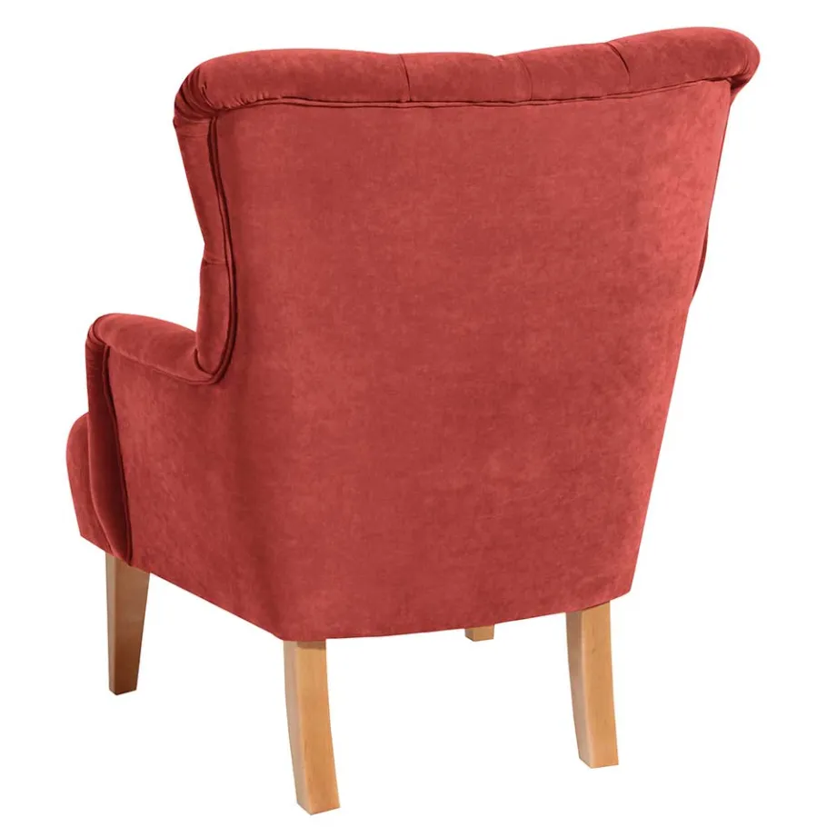 Vintage Sessel in Terracotta Velours - Granna Sessel