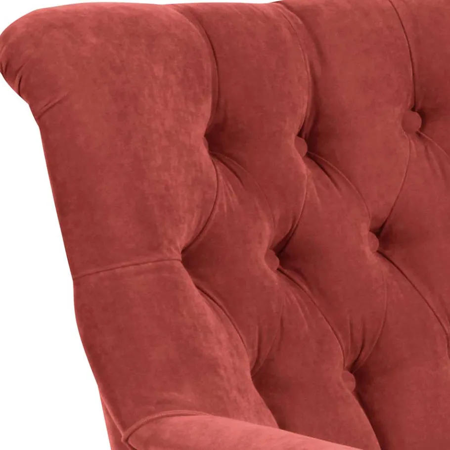 Vintage Sessel in Terracotta Velours - Granna Sessel