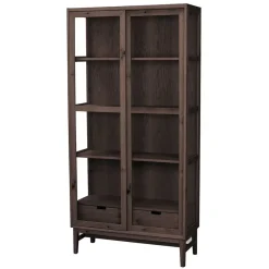 Vitrine in Dunkelbraun Eiche - Kuana Vitrinen