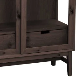 Vitrine in Dunkelbraun Eiche - Kuana Vitrinen