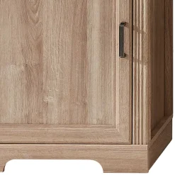 Vitrinenschrank in Eiche Optik mit LED - Barack Vitrinen