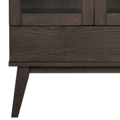 Vitrinenschrank in Eiche Dunkelbraun - Lomarios Vitrinen