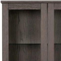 Vitrinenschrank in Eiche Dunkelbraun - Lomarios Vitrinen