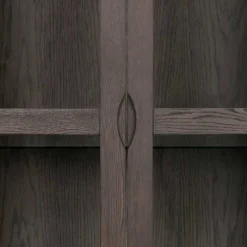 Vitrinenschrank in Eiche Dunkelbraun - Lomarios Vitrinen