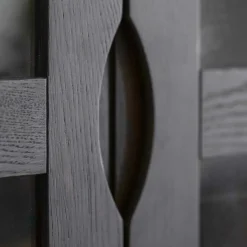 Vitrinenschrank in Eiche Dunkelbraun - Lomarios Vitrinen