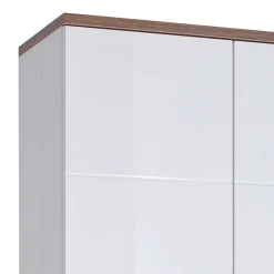 Vitrinenschrank in Hochglanz Weiß - Icadro Vitrinen