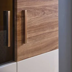 Vitrinenschrank in Hochglanz Weiß - Icadro Vitrinen