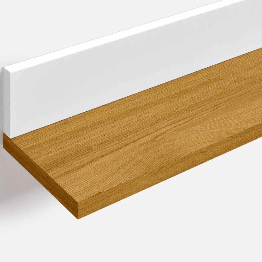 Sale Wandboard in Eiche Furnier & Weiß - Elastian Regale