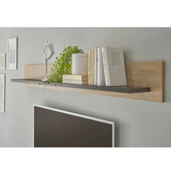 Outlet Wandboard in Eiche Gold Holzoptik - Hengas Regale