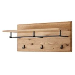 Sale Wandgarderobe aus Asteiche Massivholz und Metall - Zonga Garderoben
