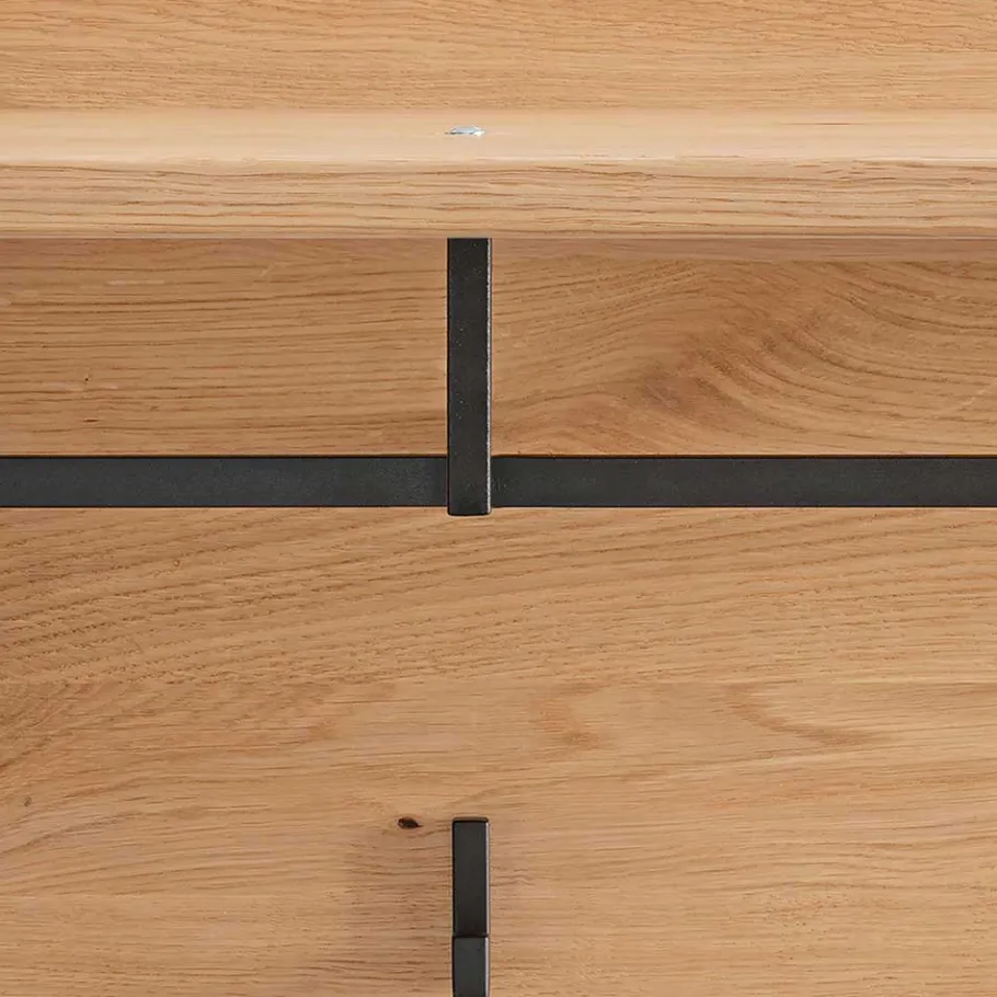 Sale Wandgarderobe aus Asteiche Massivholz und Metall - Zonga Garderoben